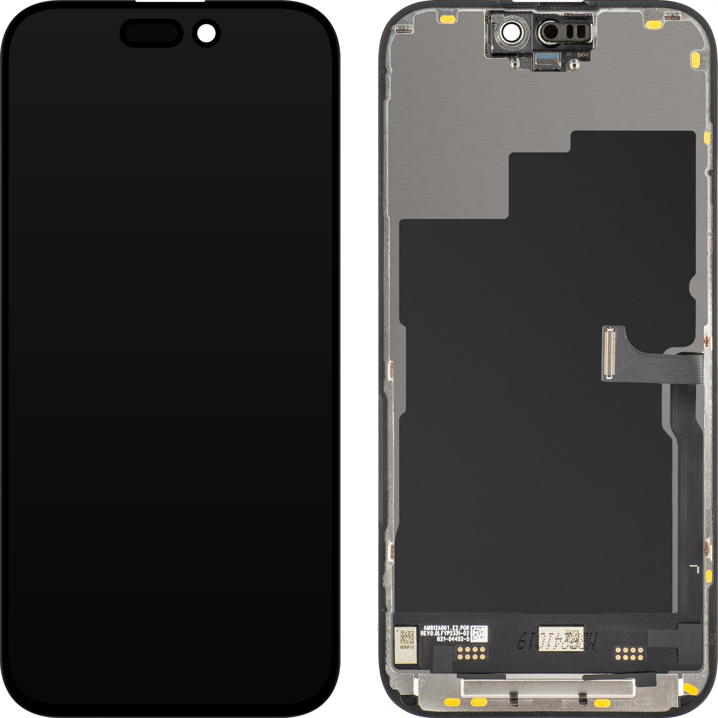 Écran tactile JK pour Apple iPhone 15 Pro, avec cadre, Version LCD In-Cell IC Movable, Noir