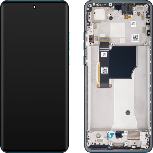 Écran tactile Motorola Edge 40 Neo, avec cadre, version L3, bleu (Caneel Bay), Service Pack 5D68C23160