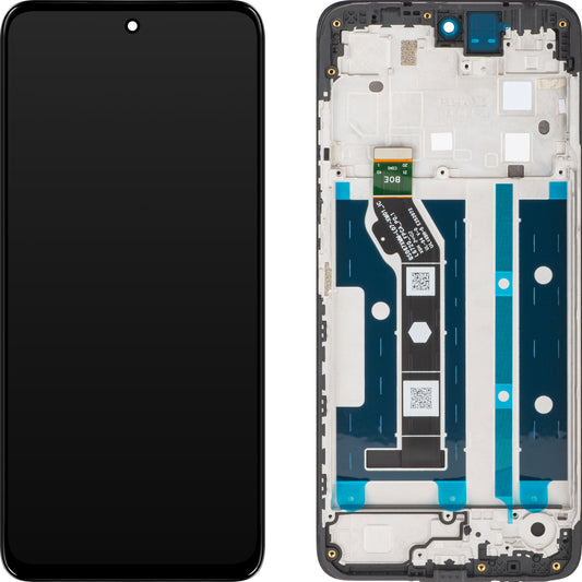 Écran tactile Motorola Moto G15 / Moto G15 Power, avec cadre, noir, Service Pack 5D68C29273 