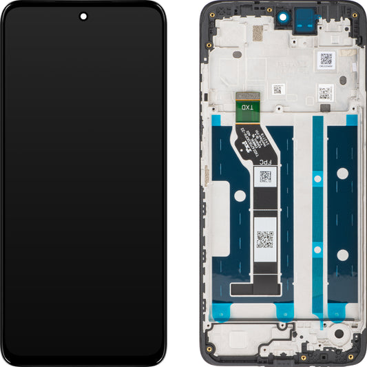 Écran tactile Motorola Moto E15 / G05 avec cadre, noir, Service Pack 5D68C29300 