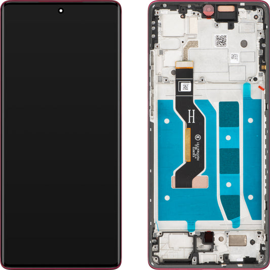 Écran tactile Motorola Moto G85 avec cadre, Bleu (Relucent Blue), Pack de service 5D68C29595