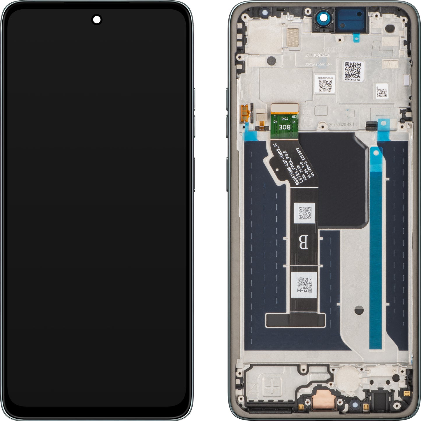 Écran tactile Motorola Moto G56 avec cadre, Gris (Pantone Gray Mist), Pack de service 5D68C30209