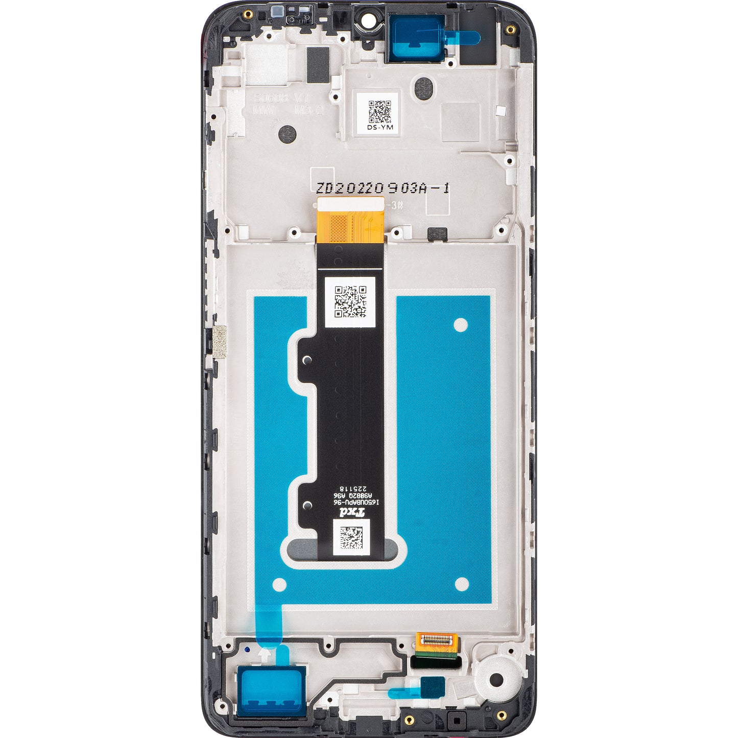 Écran tactile Motorola Moto E22i / E22, avec cadre, noir, Service Pack 5D68C21594 