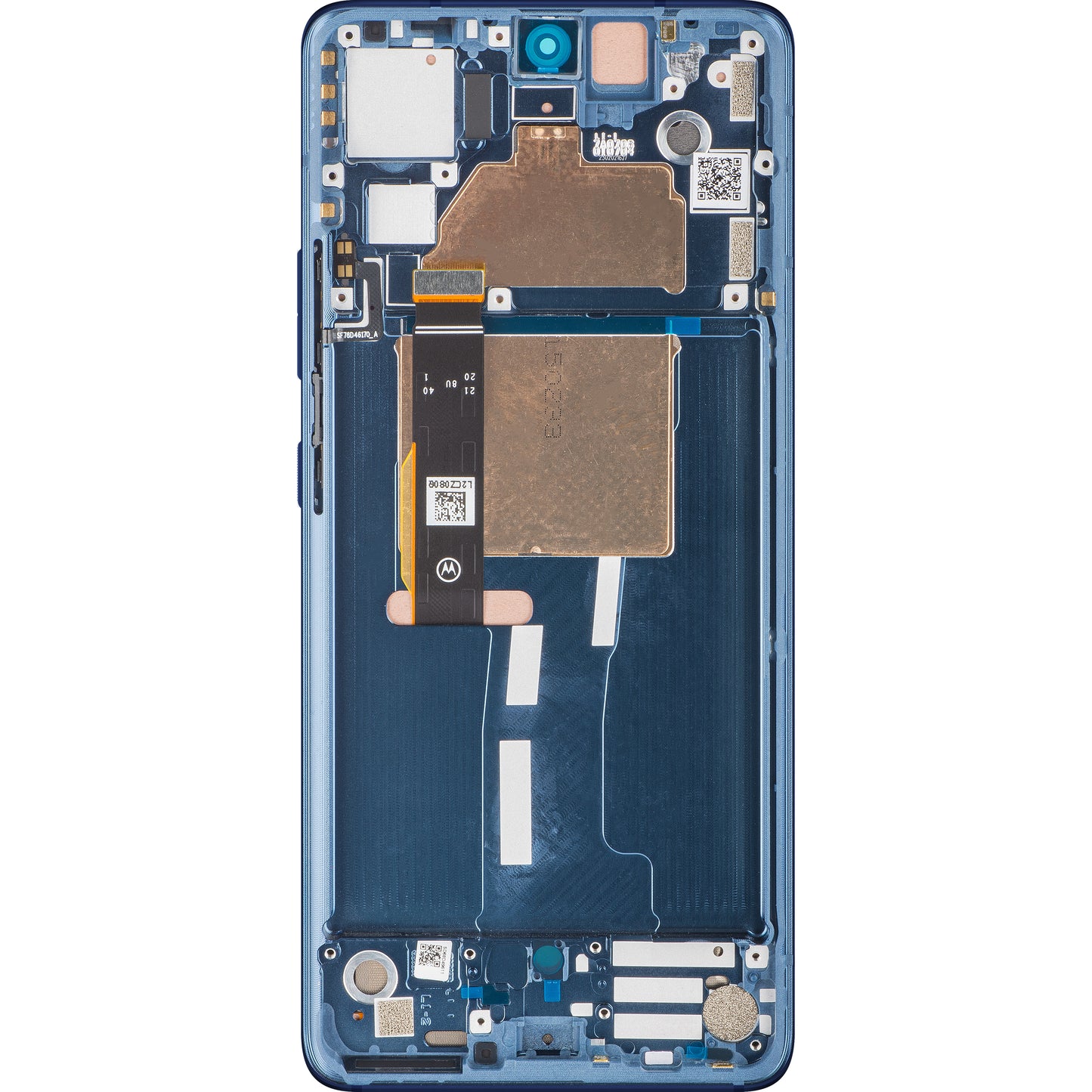 Écran tactile Motorola Edge 30 Fusion, avec cadre, bleu (Neptune Blue), Service Pack 5D68C21538