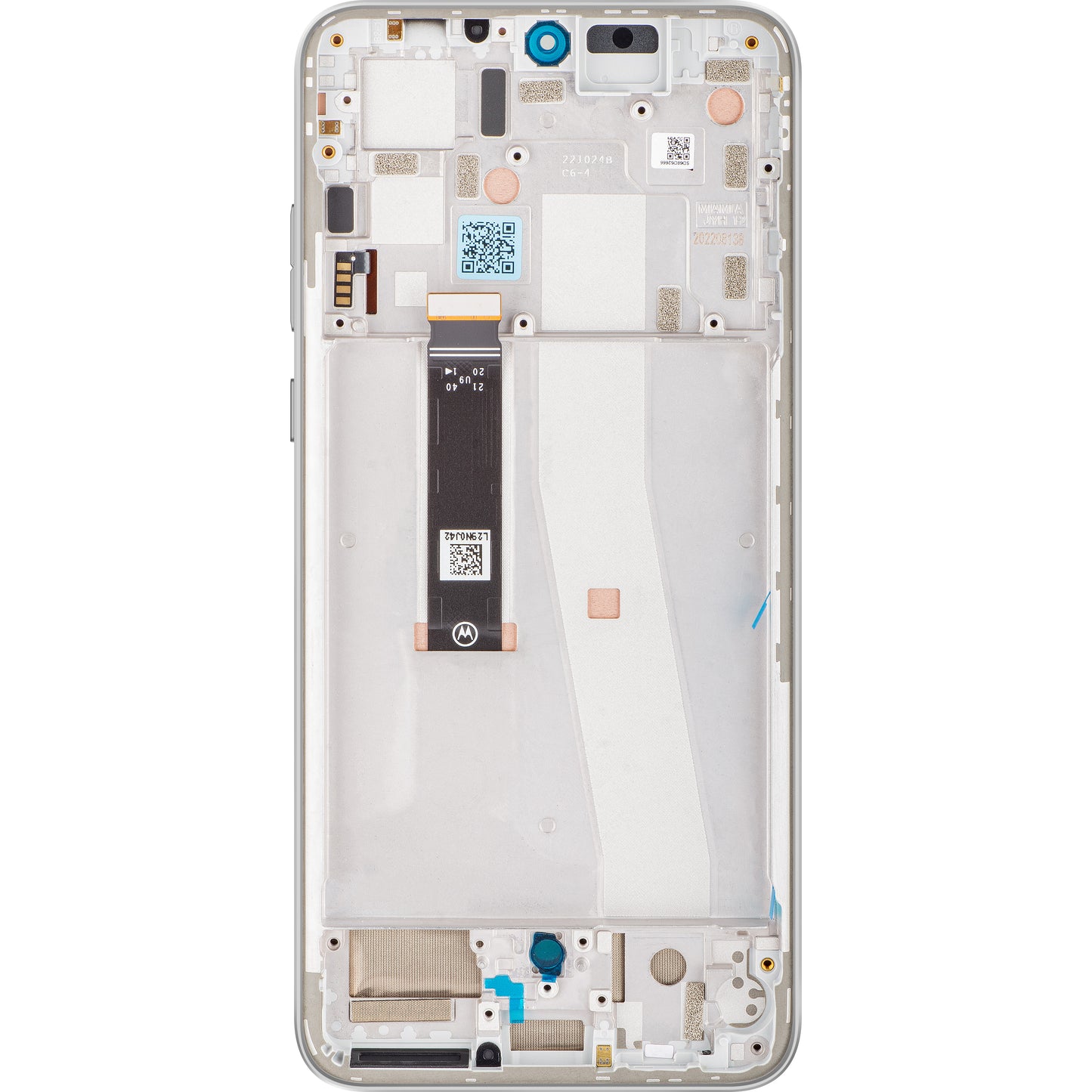 Écran tactile Motorola Edge 30 Neo, avec cadre, argent (palais des glaces), Service Pack 5D68C21404 