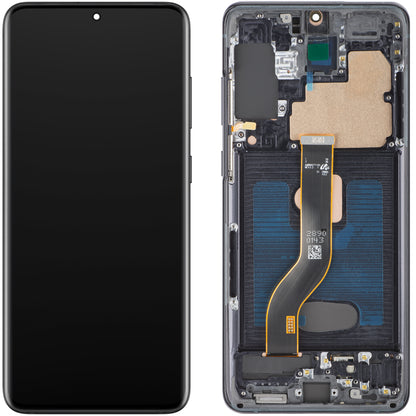 Écran avec Touchscreen MP compatible avec Samsung Galaxy S20+ G985, avec Cadre, Version OLED, Noir