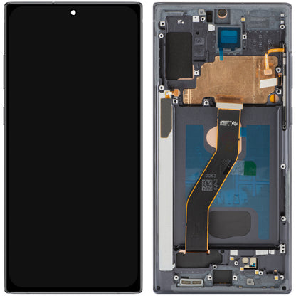 Écran avec Touchscreen MP compatible avec Samsung Galaxy Note 10+ N975, avec Cadre, Version OLED, Noir