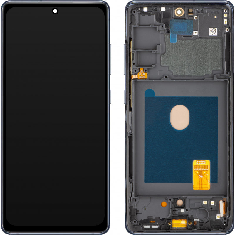 Écran avec écran tactile MP compatible avec Samsung Galaxy S20 FE G780, avec cadre, version OLED, bleu marine, Swap