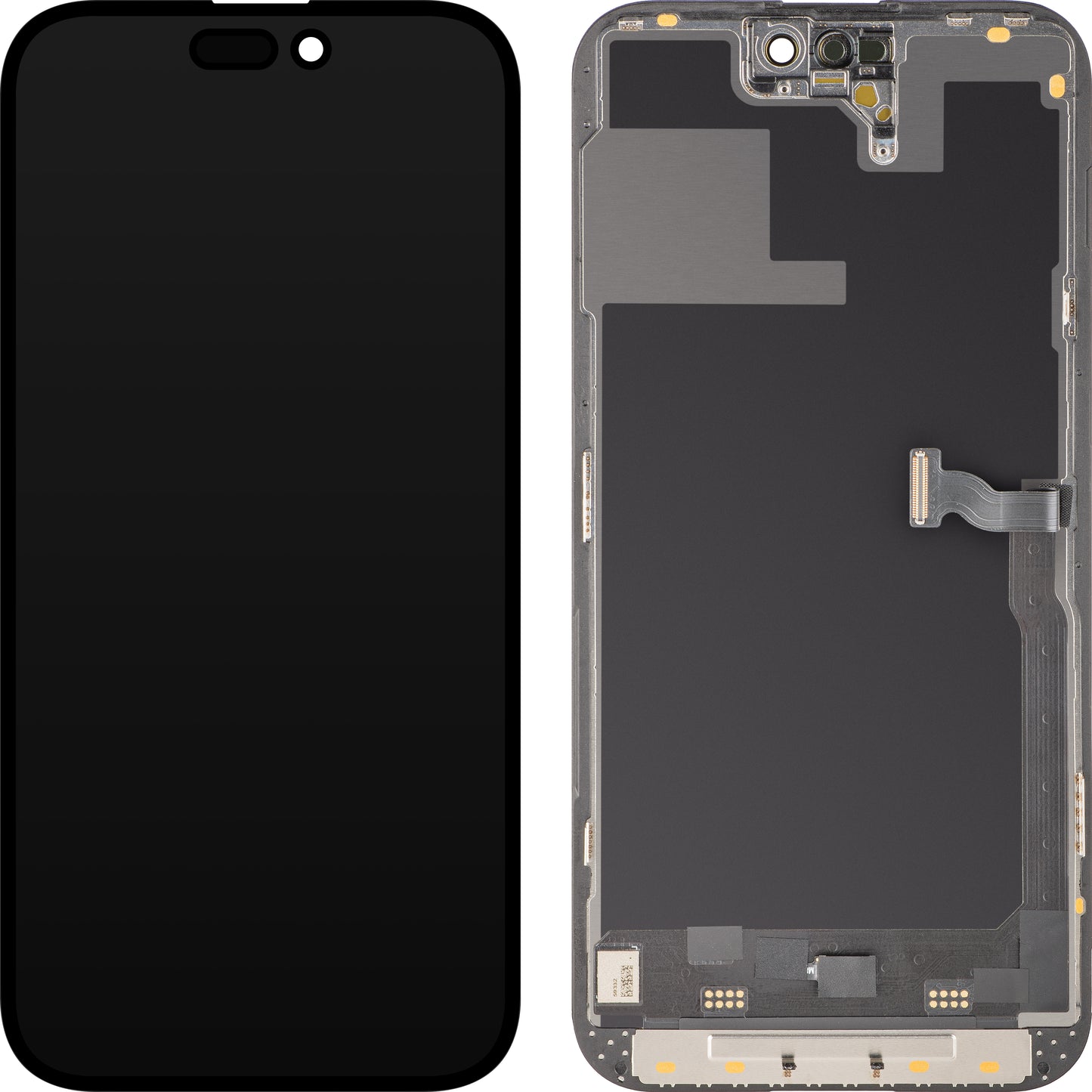 Écran tactile MP compatible avec Apple iPhone 14 Pro Max, avec cadre, Version Soft OLED 120Hz FHD Diagnostic, Noir