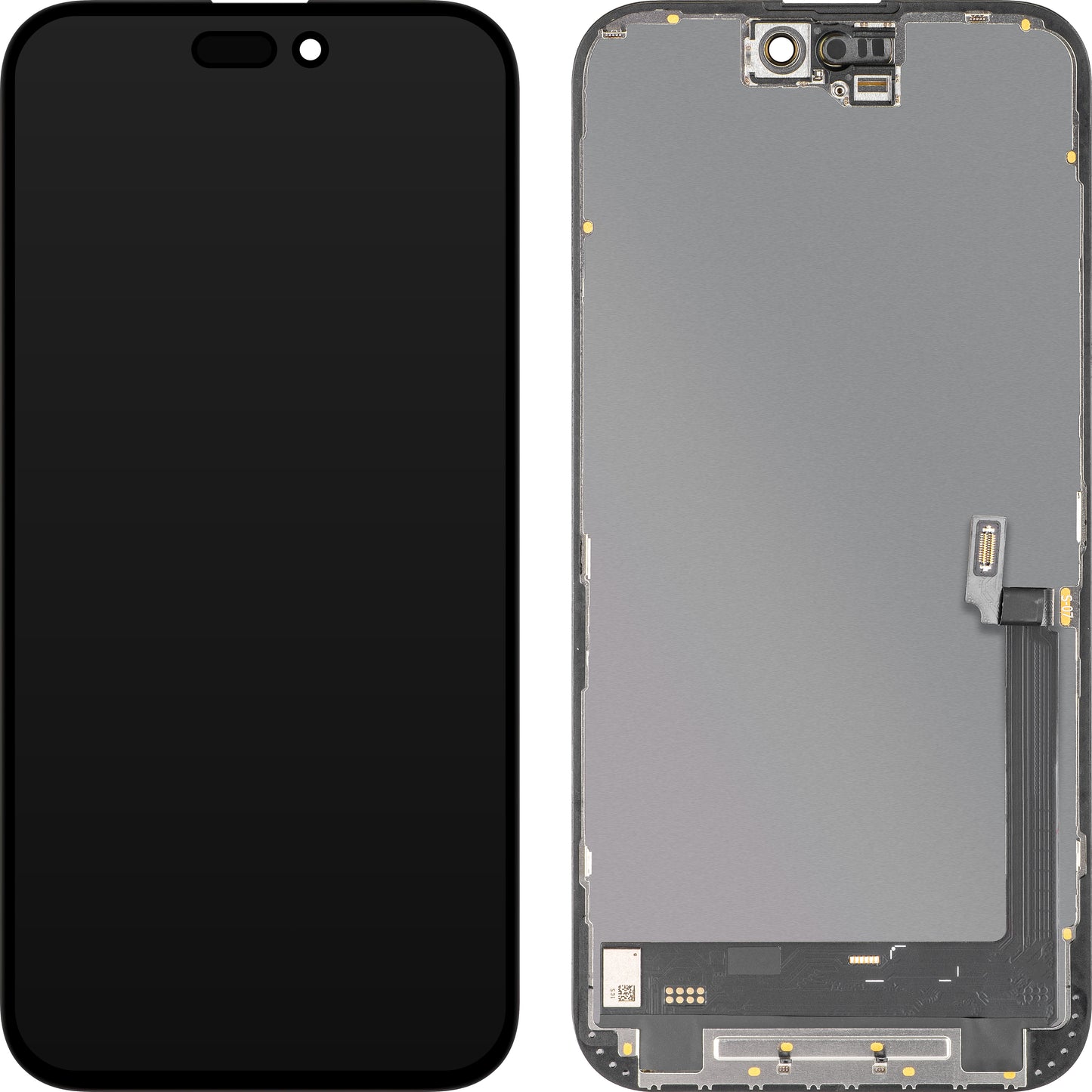 Écran tactile MP compatible avec Apple iPhone 16 Plus, avec cadre, version Soft OLED IC Movable FHD, Noir