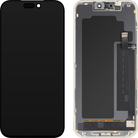 Écran tactile MP compatible avec Apple iPhone 17 Pro Max, avec cadre, version OLED FHD IC Movable, noir
