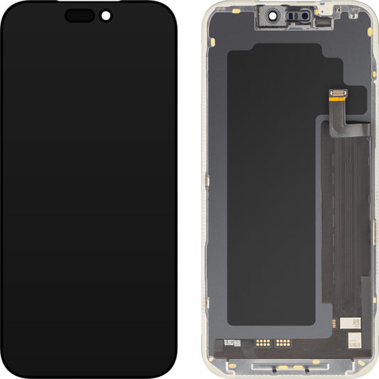 Écran tactile MP compatible avec Apple iPhone 17 Pro Max, avec cadre, version Soft OLED FHD IC Movable, noir