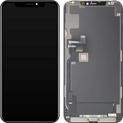 Écran tactile MP compatible avec Apple iPhone 11 Pro Max, avec cadre, version OLED FHD IC mobile, noir