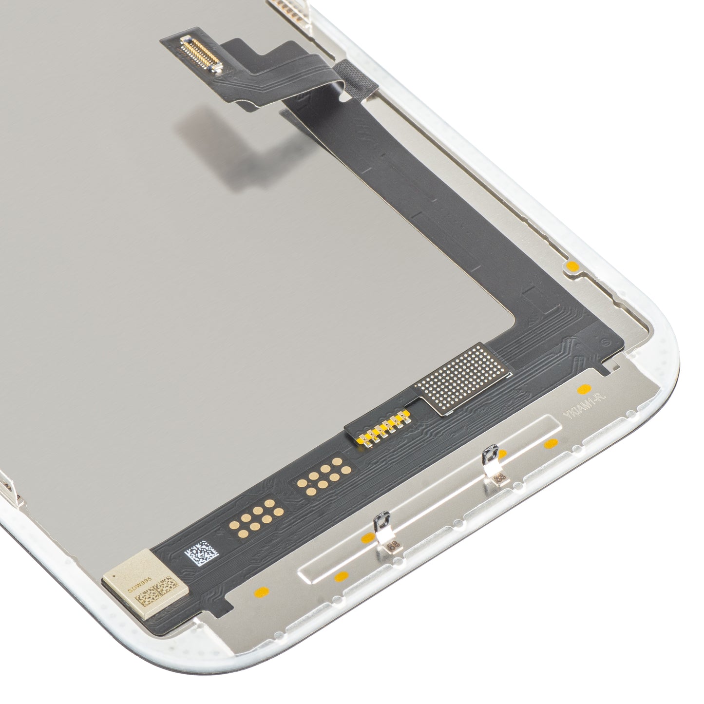 Écran tactile MP compatible avec Apple iPhone 17, avec cadre, version Soft OLED FHD 120Hz IC déplaçable, noir