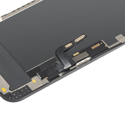 Écran tactile MP compatible avec Apple iPhone 12 / 12 Pro, avec cadre, version OLED FHD IC mobile, noir