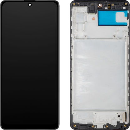 Écran avec Touchscreen MP compatible avec Samsung Galaxy M51 M515, avec Cadre, Version OLED, Noir.