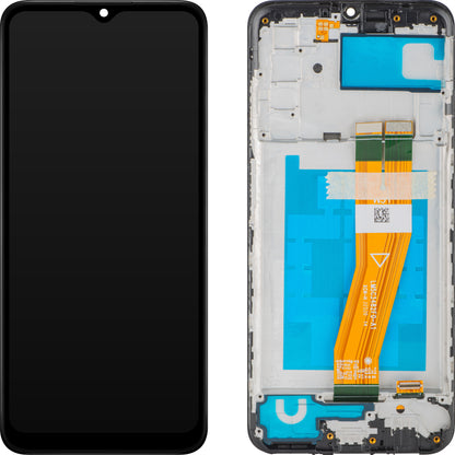 Écran avec écran tactile MP compatible avec Samsung Galaxy A03s A037, avec cadre, Version F, Noir