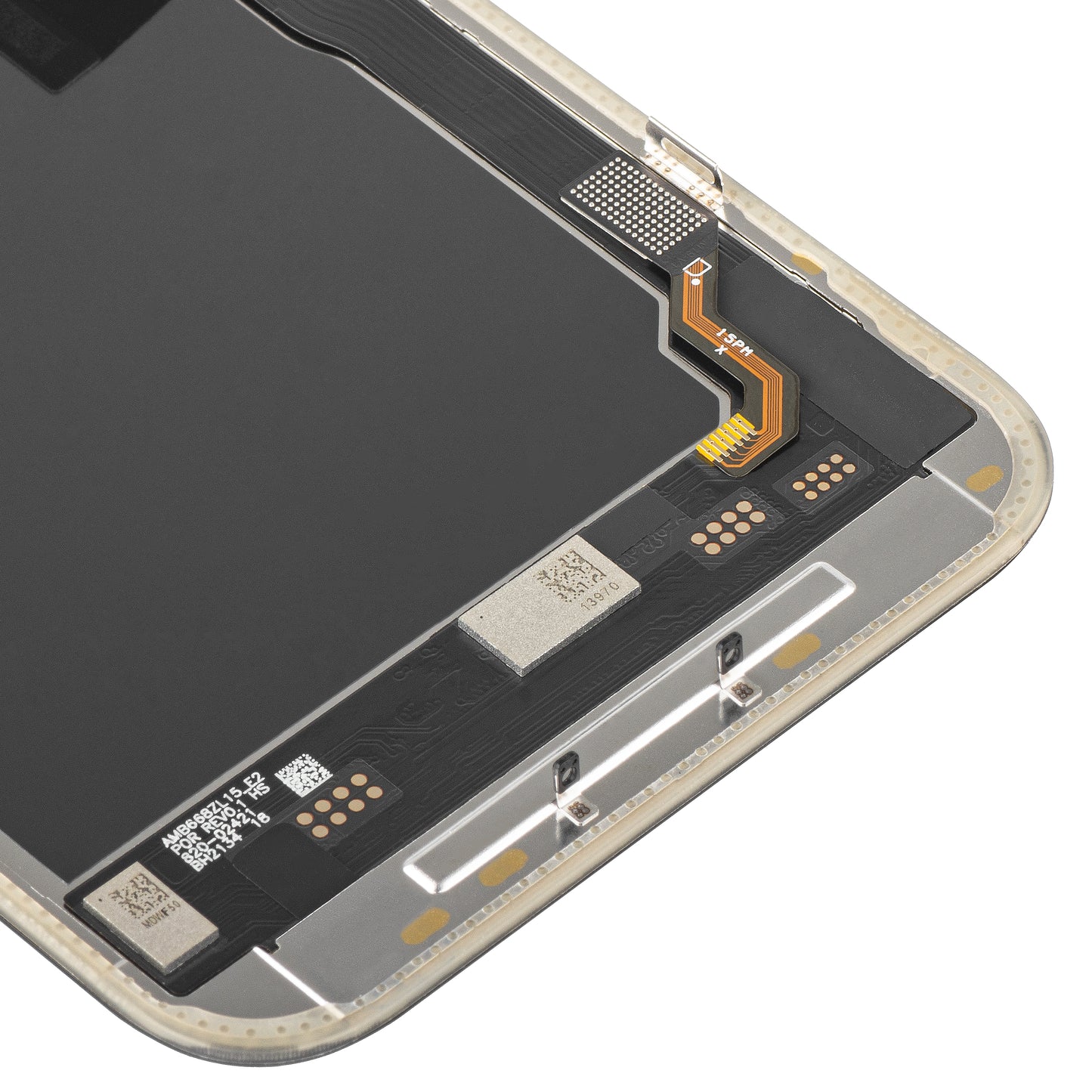 Écran tactile MP compatible avec Apple iPhone 15 Pro Max, avec cadre, Version Soft OLED IC Movable 120Hz FHD, Noir