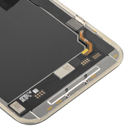 Écran tactile MP compatible avec Apple iPhone 15 Pro Max, avec cadre, Version Soft OLED IC Movable 120Hz FHD, Noir