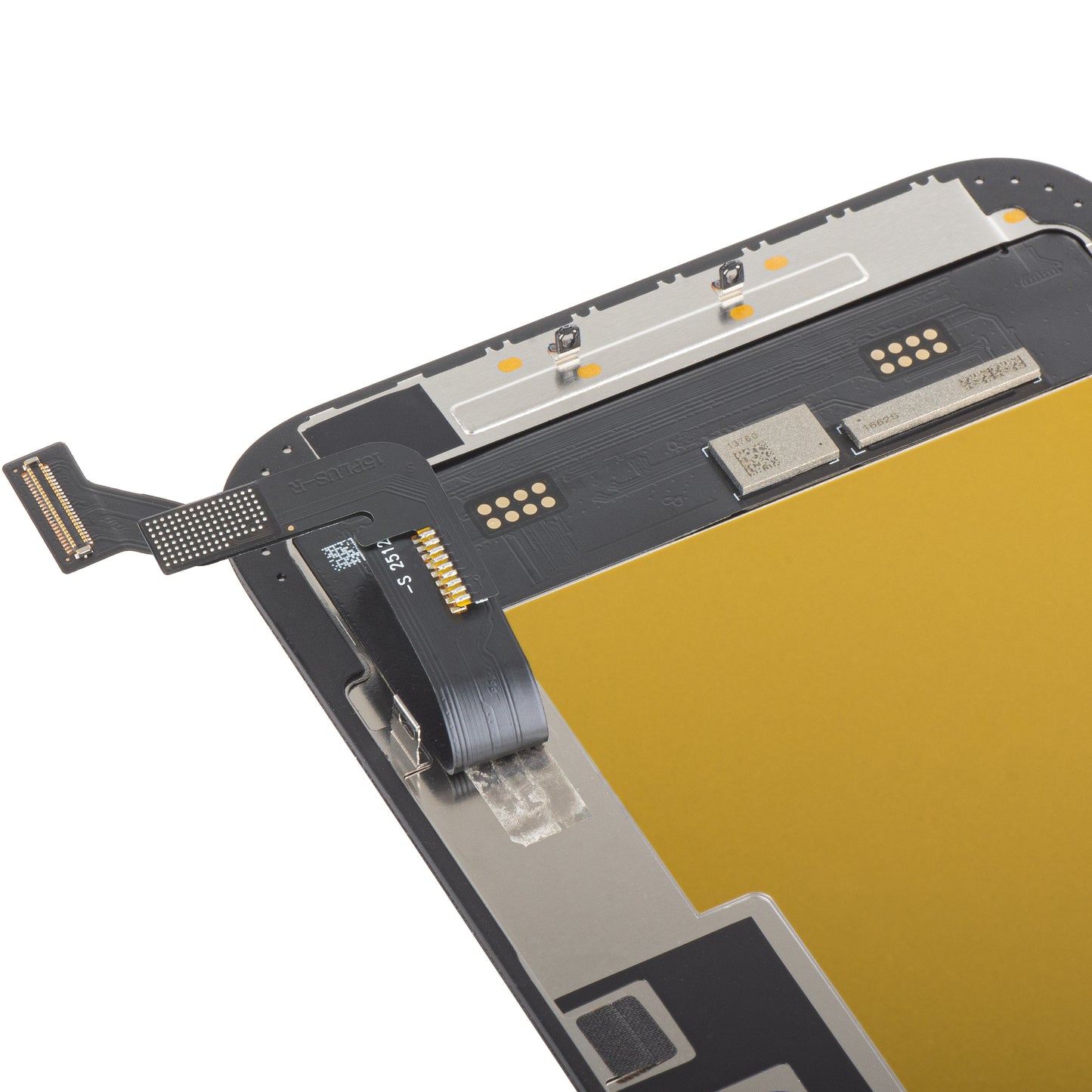 Écran tactile MP compatible avec Apple iPhone 15 Plus, avec cadre, version Soft OLED FHD IC Movable, Noir