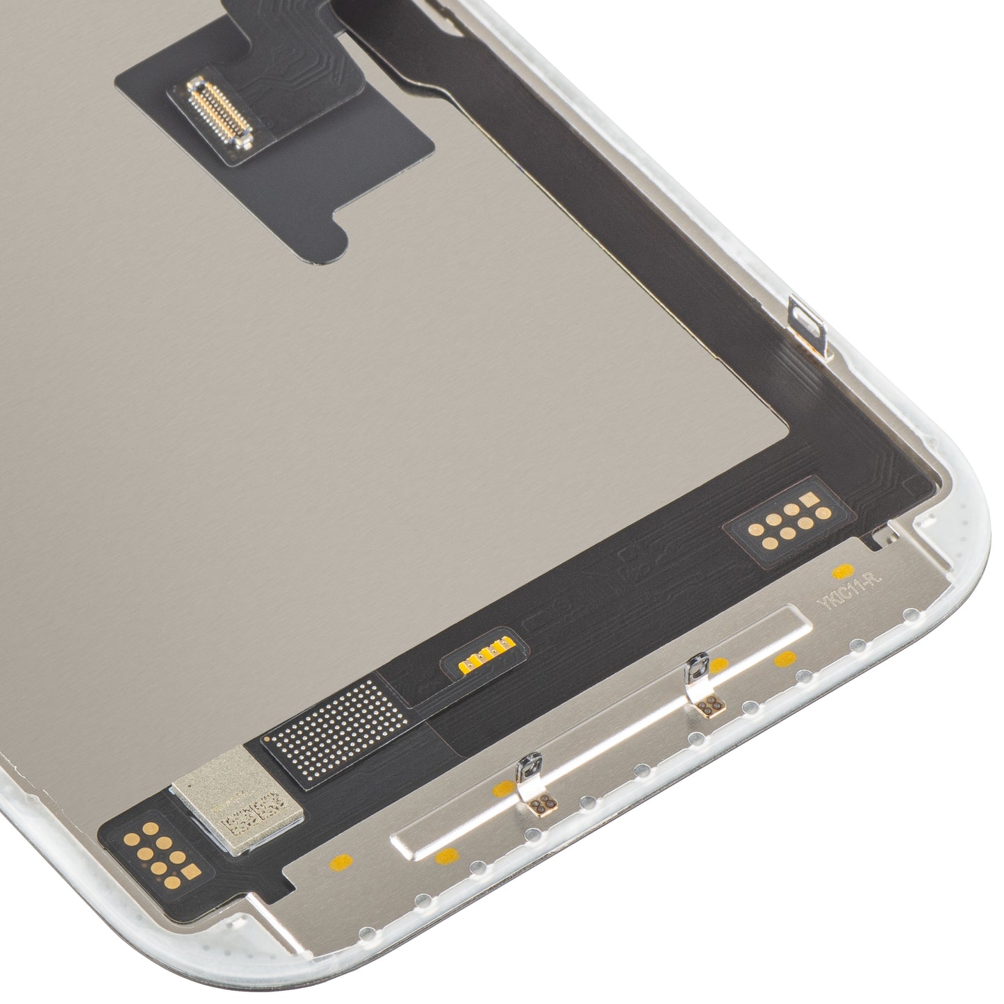 Écran tactile MP compatible avec Apple iPhone 16 Pro, avec cadre, version Soft OLED FHD 120Hz IC Movable, Noir