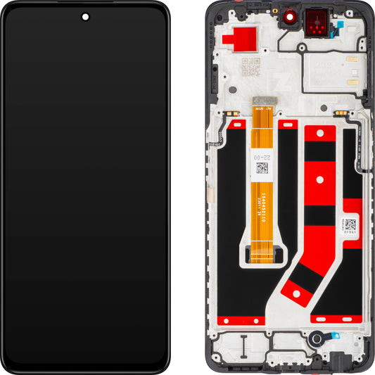 Écran tactile Oppo A98, avec cadre, noir, Service Pack 621029000029 