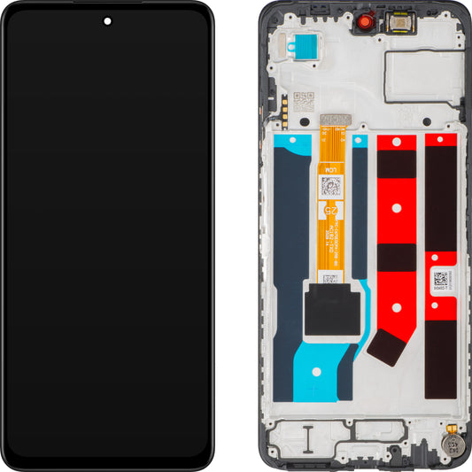 Écran avec Touchscreen Oppo A80 / A3 Pro, avec Cadre, Noir, Service Pack 621029000244