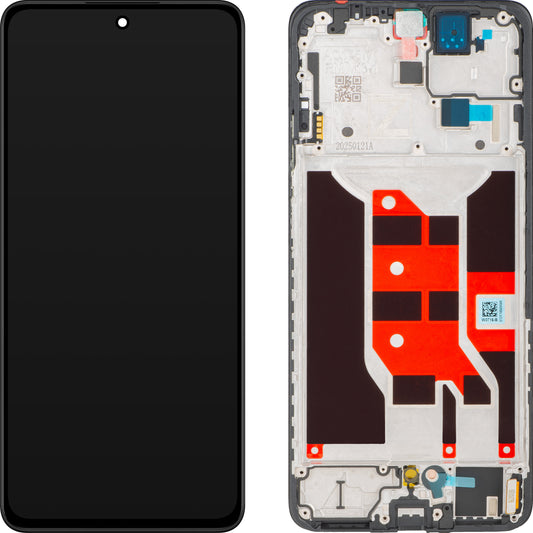 Oppo Reno12 F Touchscreen Display, with Frame, Black, Service Pack 621029000258