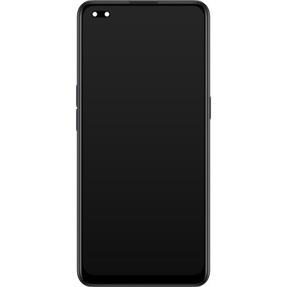 Écran tactile Oppo Reno4 5G, avec cadre, Space Black, Service Pack 4904705