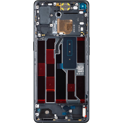 Écran tactile Oppo Reno4 Pro 5G, avec cadre, noir (Space Black), Service Pack 4904736