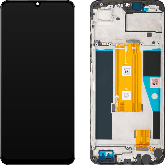 Écran tactile Realme Note 60 avec cadre, Noir (Marble Black), Pack de service 621029000222