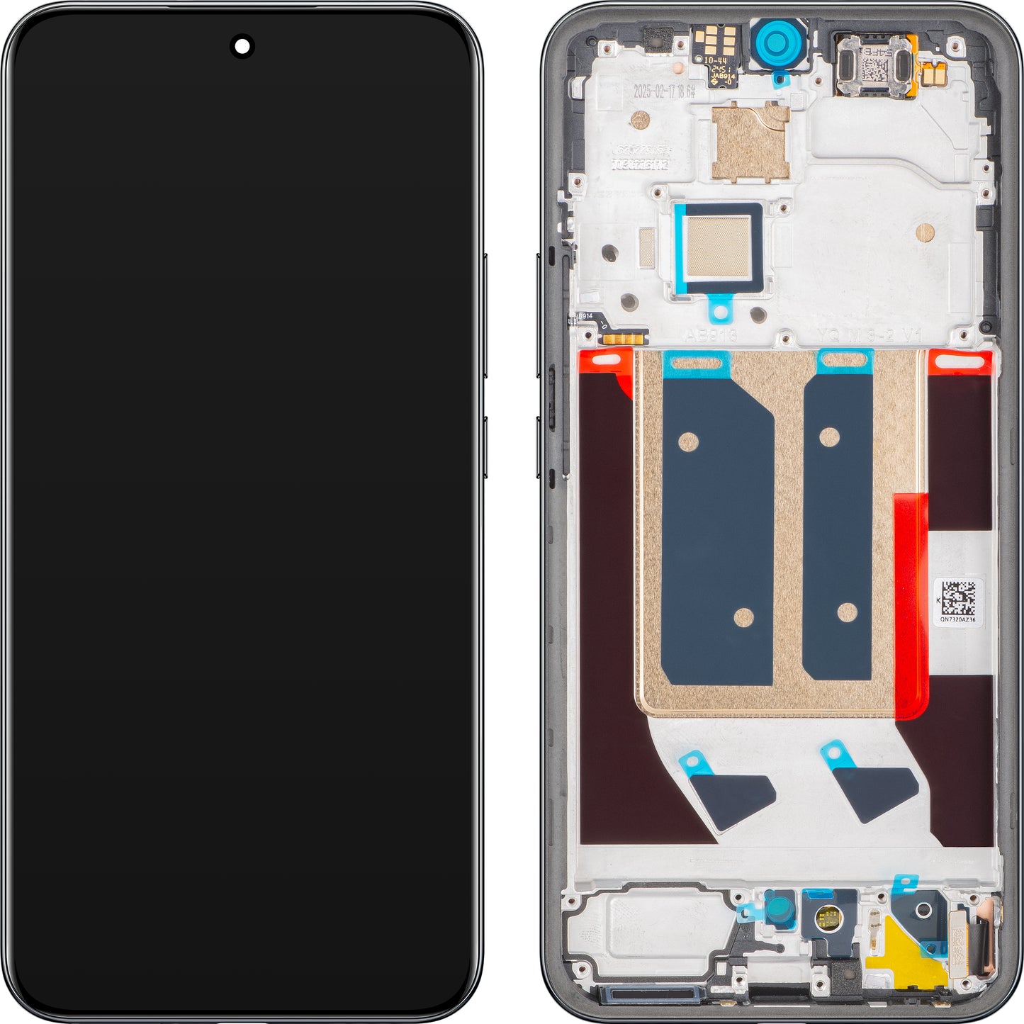 Écran tactile Realme 14 Pro+ avec cadre, Gris (Suede Gray), Pack de service 621039000080
