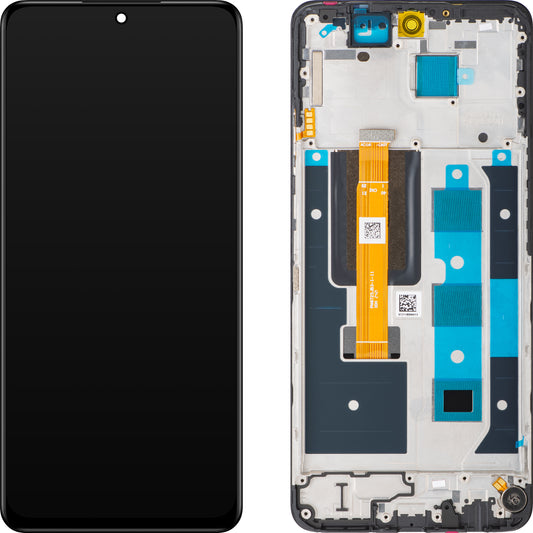 Écran tactile Realme 12, avec cadre, noir, échange 621029000184