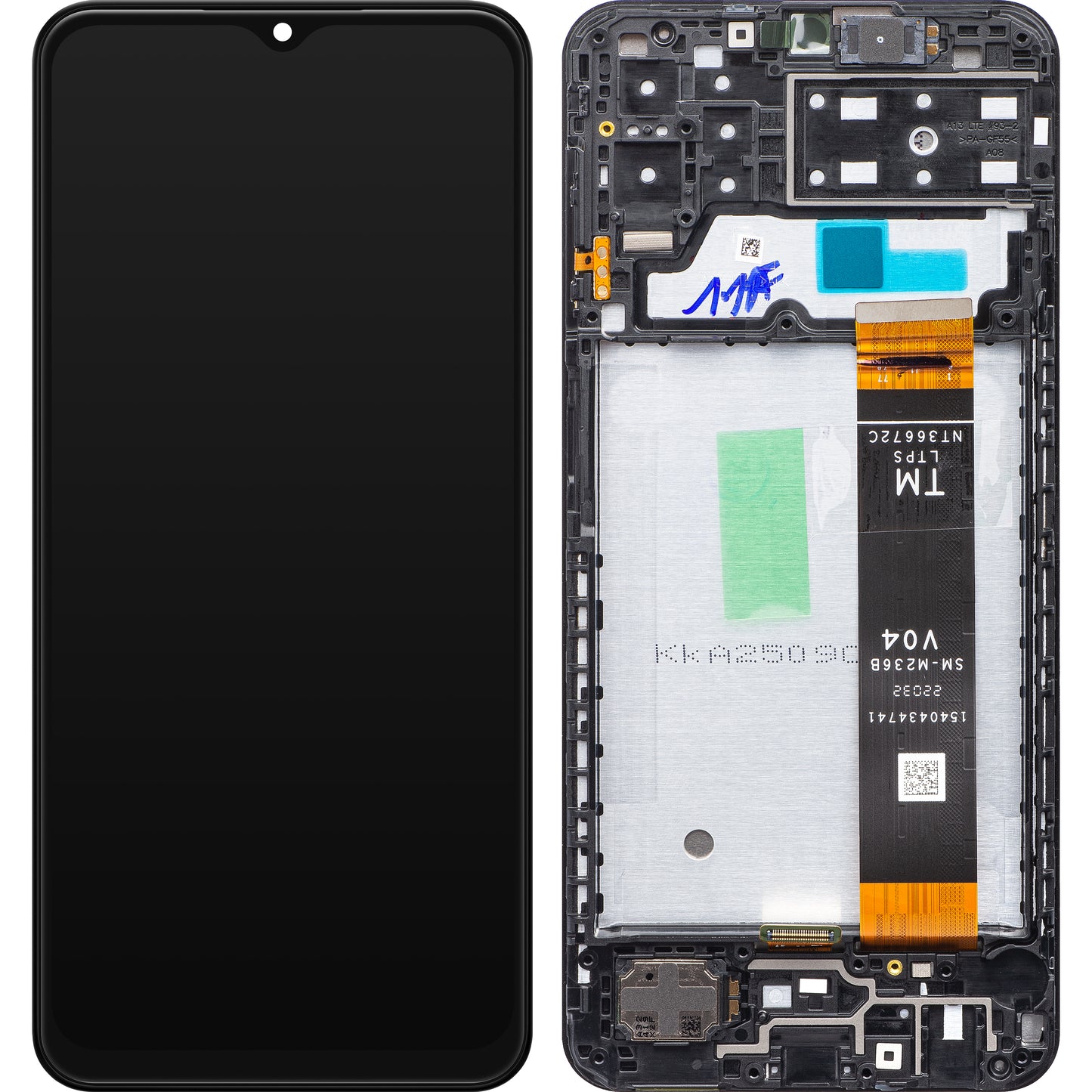 Écran tactile Samsung Galaxy A13 A135, avec cadre, noir, reconditionné GH82-28508A