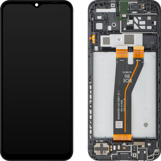 Écran tactile Samsung Galaxy A14 5G A146 avec cadre, version non européenne, noir, pack de service GH82-30658A