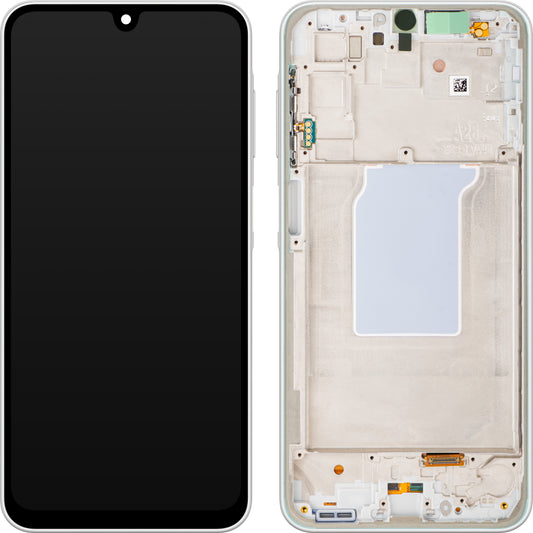 Écran tactile Samsung Galaxy A26 A266, avec cadre, blanc, Service Pack GH82-37049B