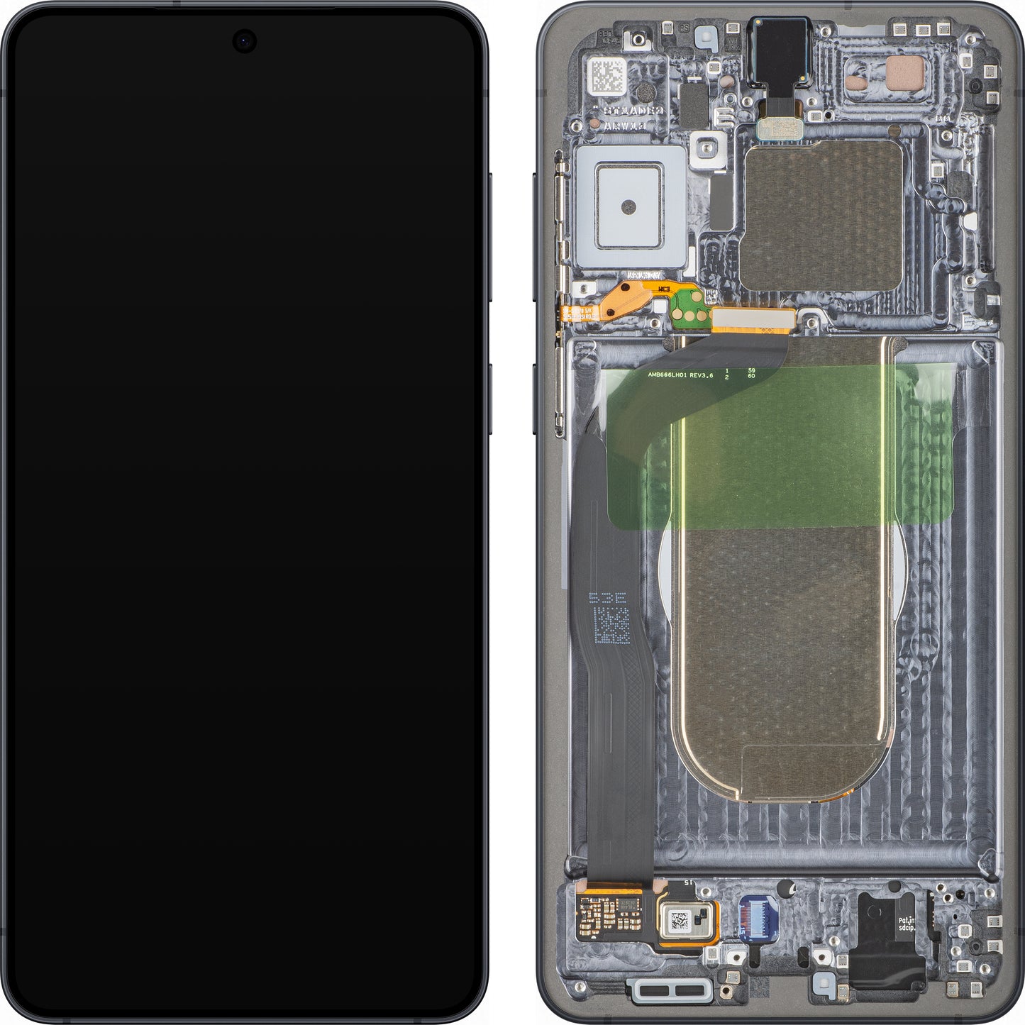 Écran tactile Samsung Galaxy S25 Edge S937, avec cadre, Noir (Titanium Jetblack), Pack de service GH82-37224C