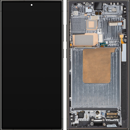 Samsung Galaxy Galaxy S24 Ultra S928 Écran tactile avec cadre, noir titane, Service Pack GH82-33396B 