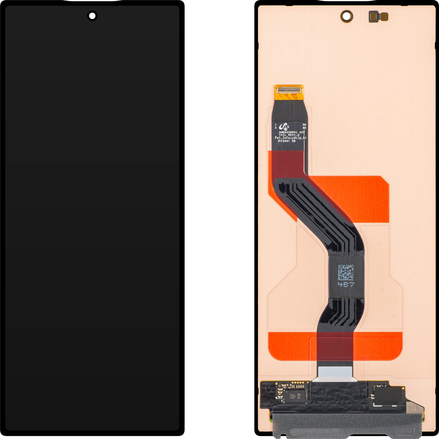 Écran avec Touchscreen Samsung Galaxy Z Fold6 F956, Sub Outer, Pack de service GH82-35047A