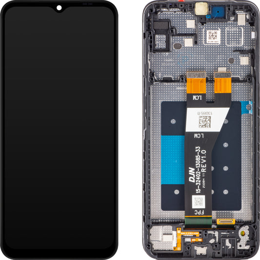 Écran tactile Samsung Galaxy A14 5G A146, avec cadre, version Europe, noir, reconditionné GH81-23315A