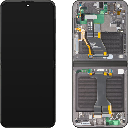Écran avec Touchscreen Samsung Galaxy Z Flip5 F731, avec Cadre, Sous Inner, Gris, Service Pack GH82-31827E