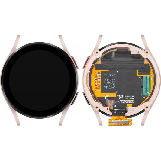Écran tactile Samsung Galaxy Watch FE, avec cadre, version BT, rose doré, pack de service GH97-30050D