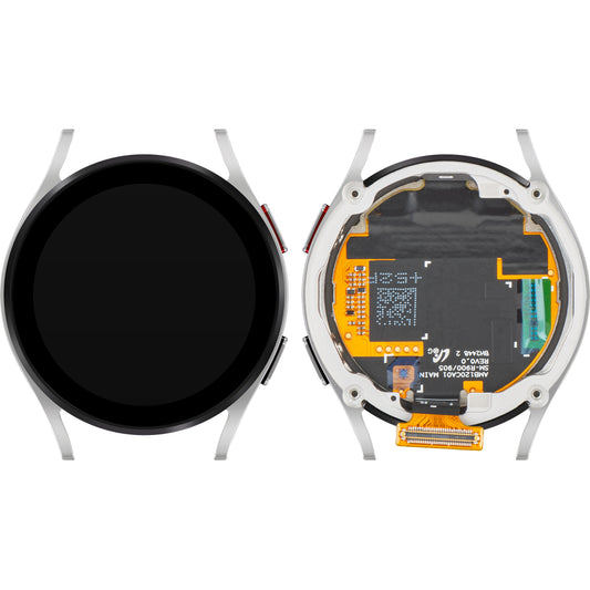 Écran tactile Samsung Galaxy Watch FE, avec cadre, version BT, argent, pack de service GH97-30050B