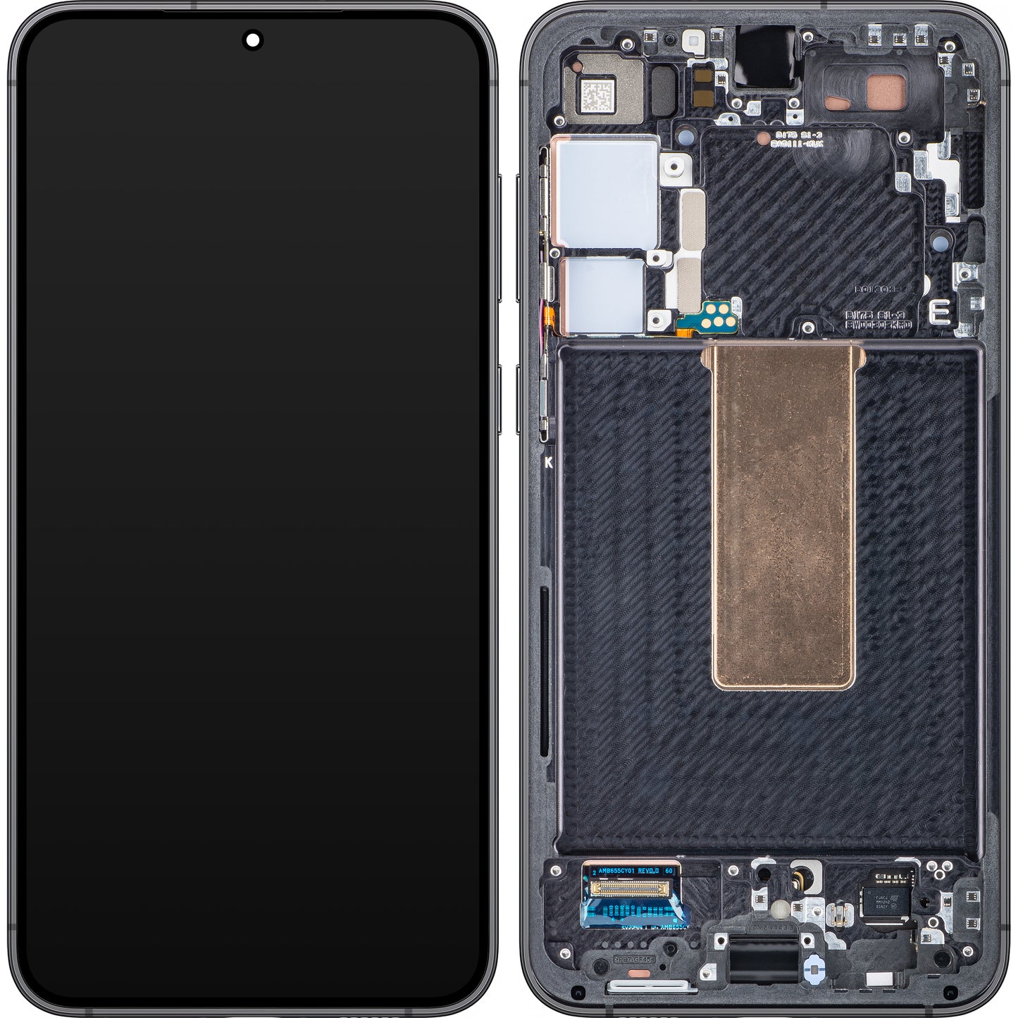 Écran tactile Samsung Galaxy S23+ S916, avec cadre, noir (noir fantôme), Service Pack GH82-30476A