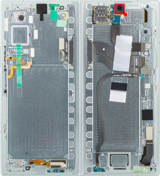 Écran tactile Samsung Galaxy Z Fold7 F966, avec cadre, sous-inner, vert (menthe), pack de service GH82-37548D