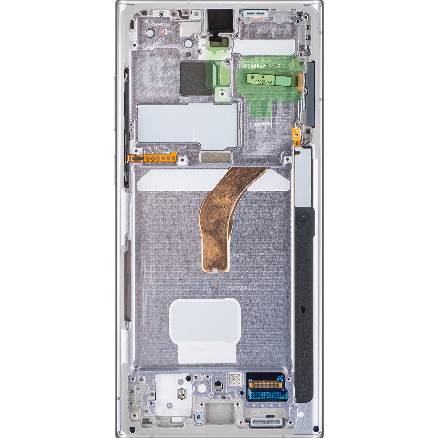 Écran tactile Samsung Galaxy S22 Ultra 5G S908, avec cadre, blanc, Service Pack GH82-27488C