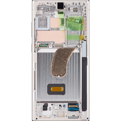 Écran tactile Samsung Galaxy S23 Ultra S918, avec cadre, argent, Service Pack GH82-30466G