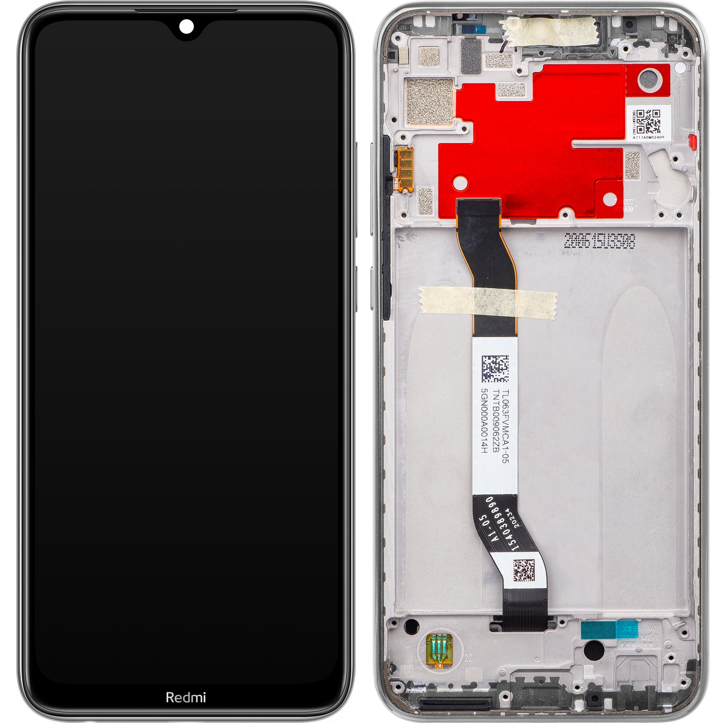 Xiaomi Redmi Note 8T Écran tactile, avec cadre, argent (blanc clair de lune), Service Pack 5600020C3X00 