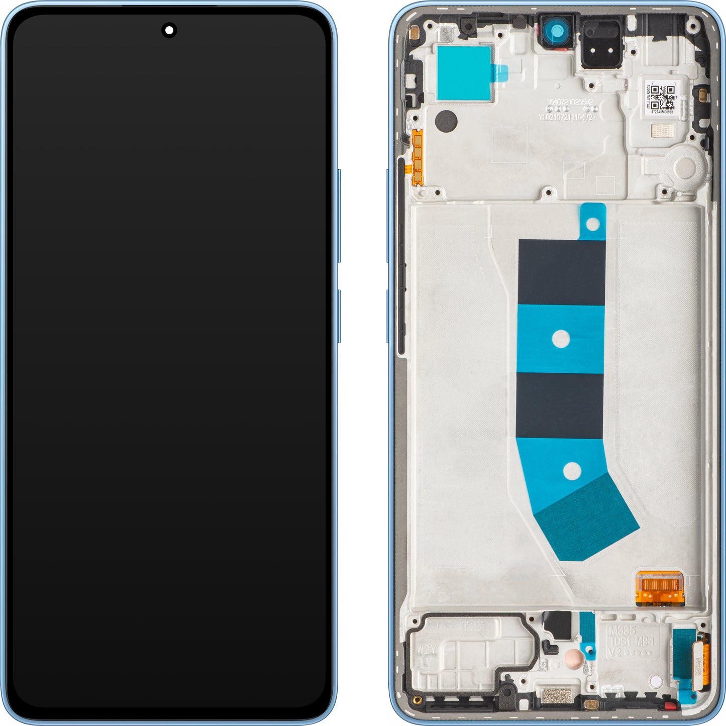 Écran tactile Xiaomi Redmi Note 13 4G, avec cadre, bleu (Ice Blue), Service Pack 56000100N700 