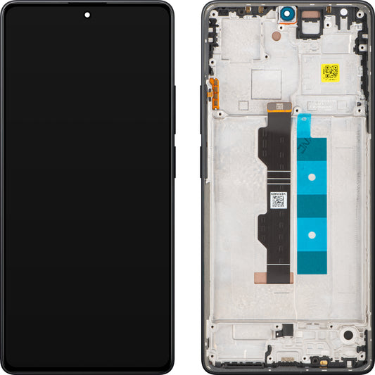 Écran tactile Xiaomi Redmi Note 14S, avec cadre, Noir, Service Pack 56000300N6R00